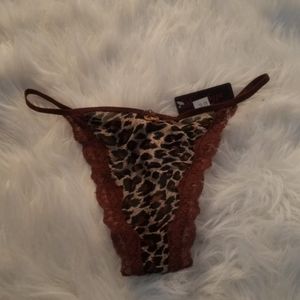 DYNA SHAPE BROWN LEOPARD THONGS